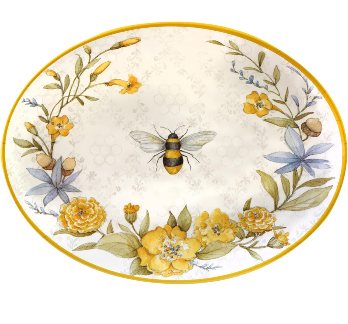 Melamine Bee Sweet Oval Platter