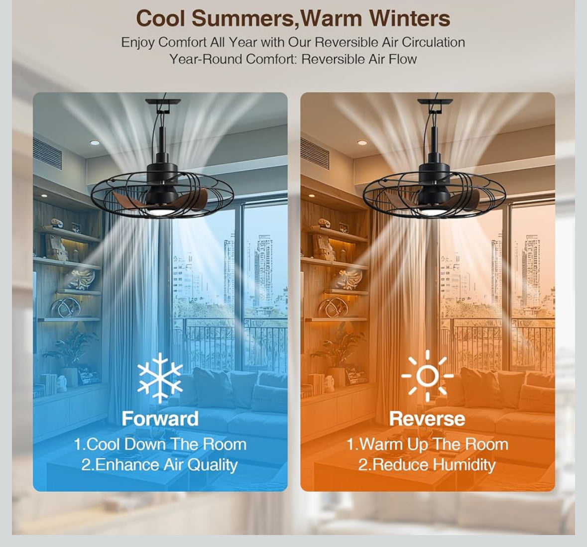 Outdoor Fan with light & remote
