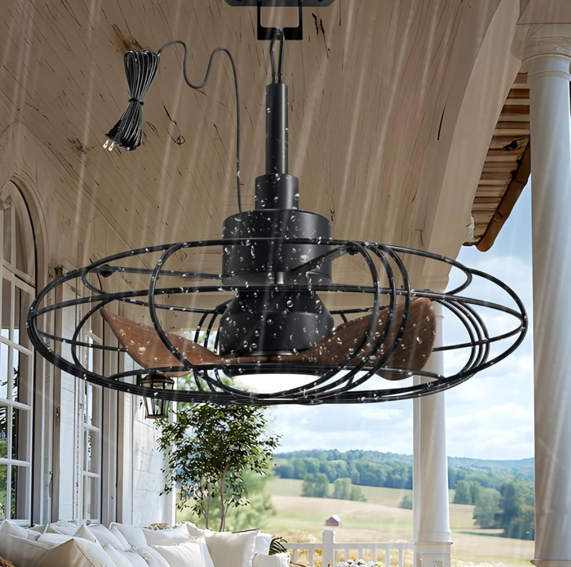 Outdoor Fan with light & remote