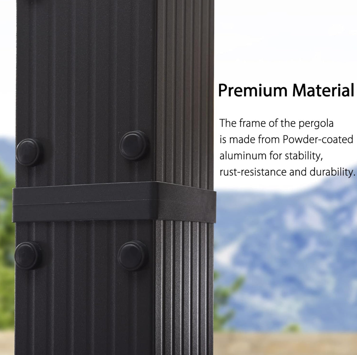 10*12 Retractable Shade Pergola