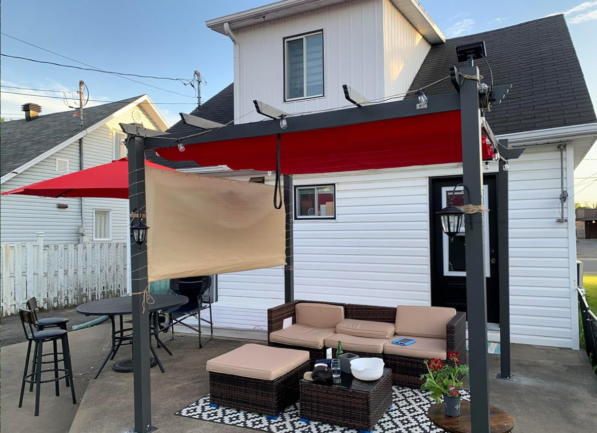 10*12 Retractable Shade Pergola