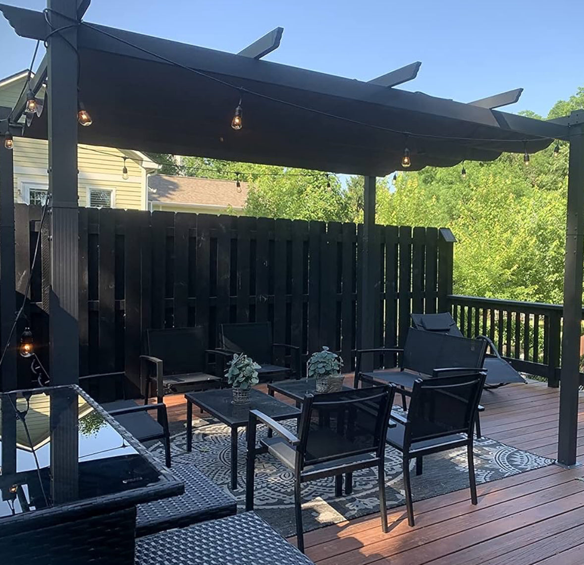 10*12 Retractable Shade Pergola