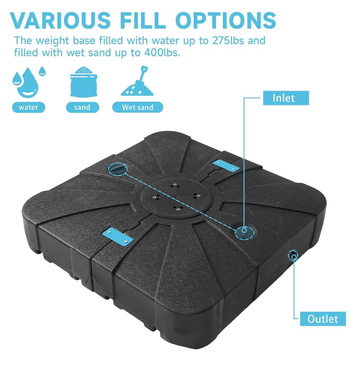 34*34 Cantilever Umbrella Base