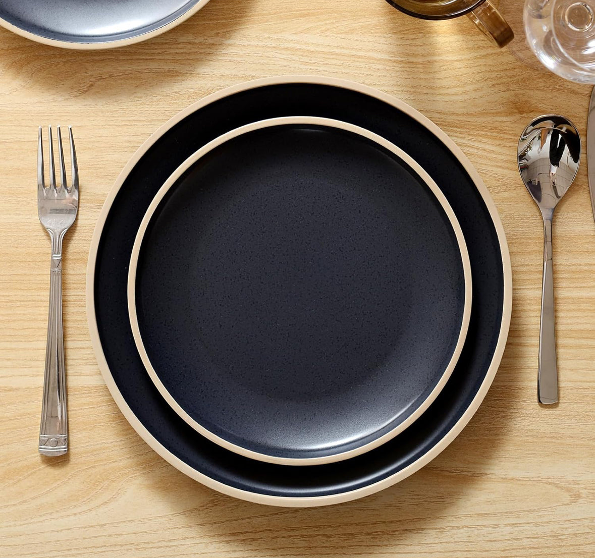 Melamine Outdoor Black 12pcs Dinnerware Set