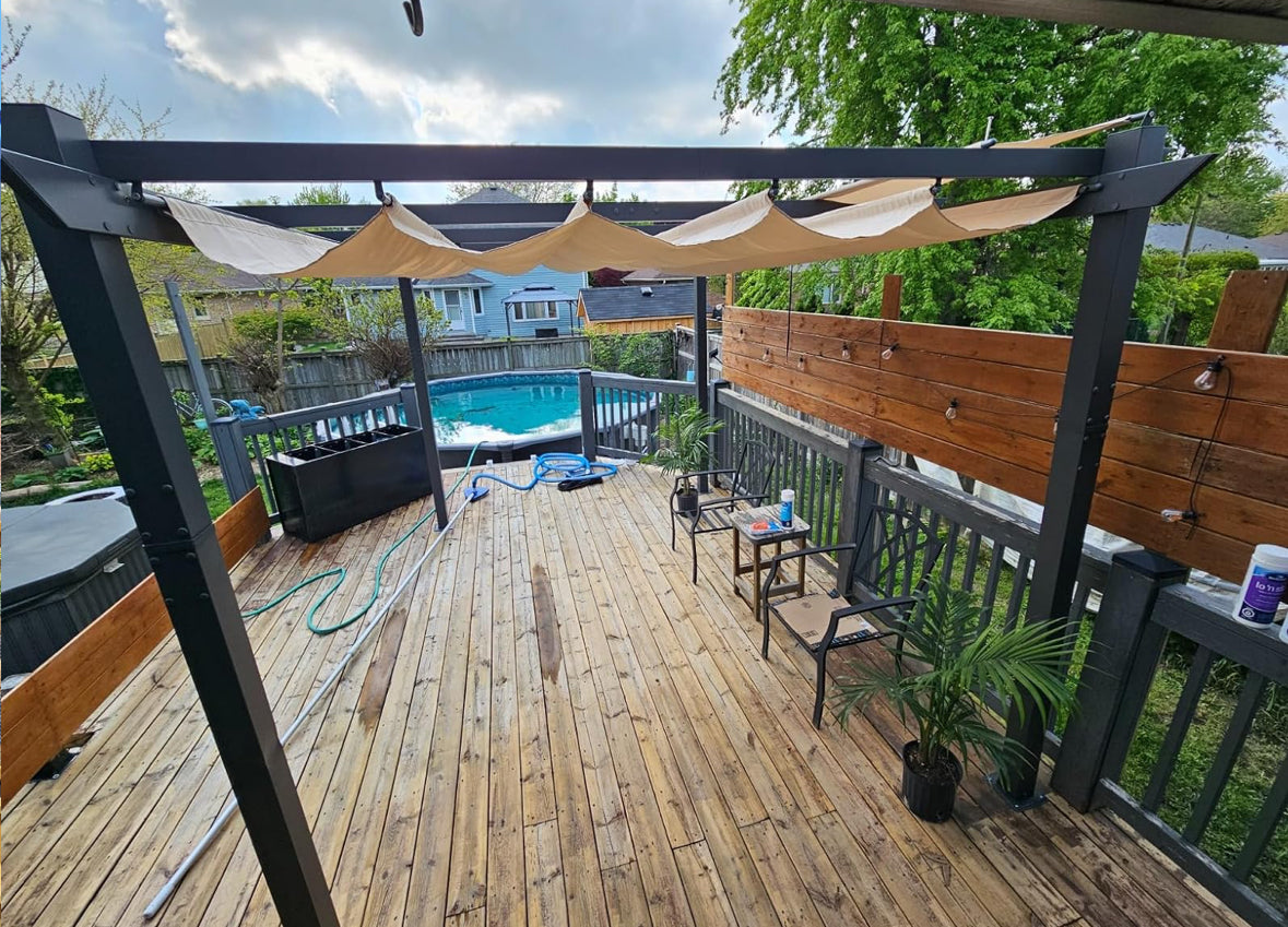 10*12 Retractable Shade Pergola