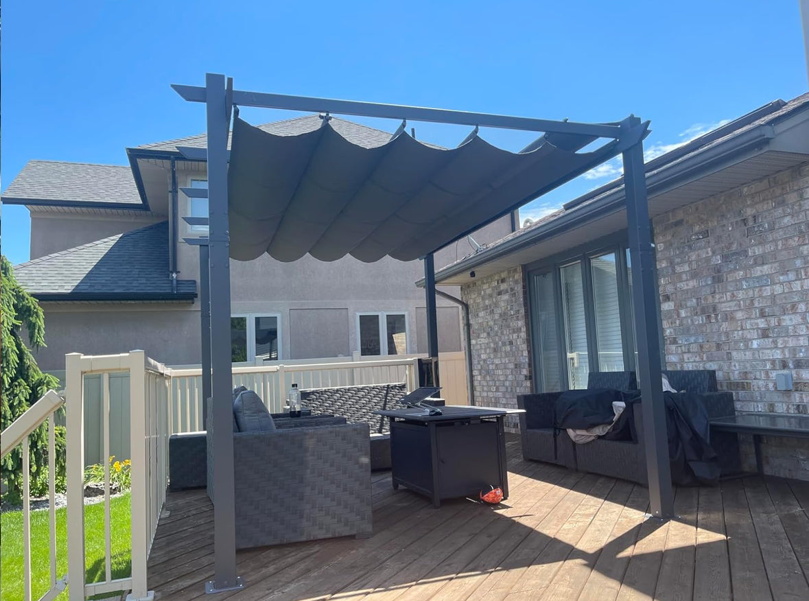 10*12 Retractable Shade Pergola
