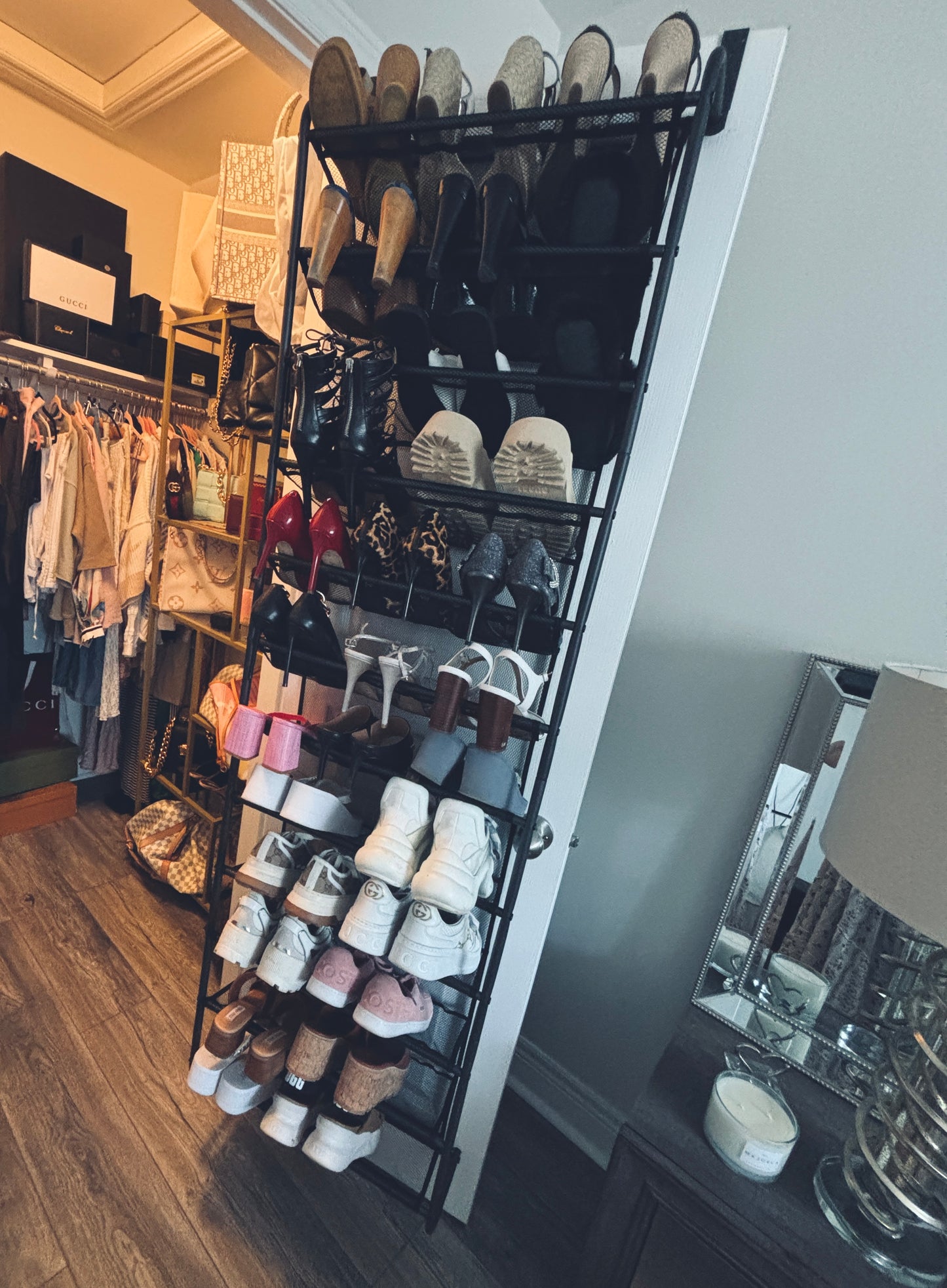 36 Pair Over the Door Shoe Rack