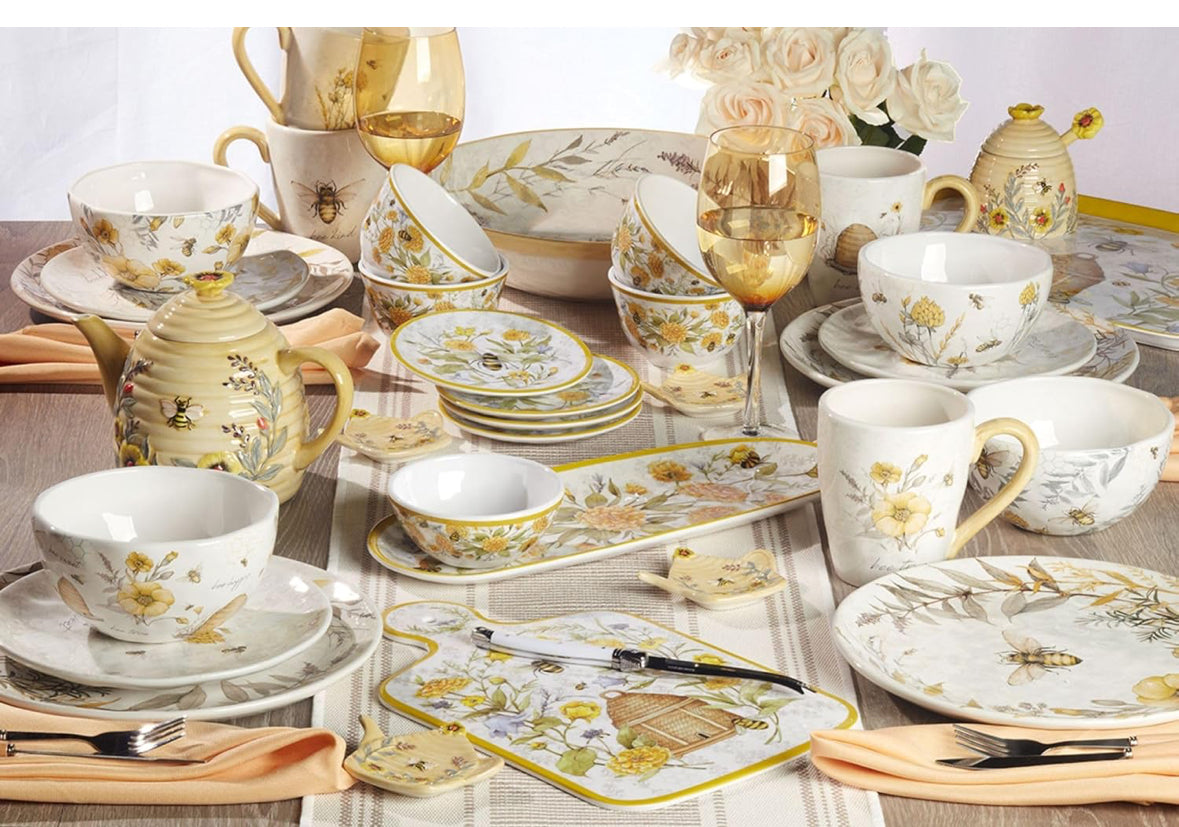 Melamine Bee Sweet Oval Platter