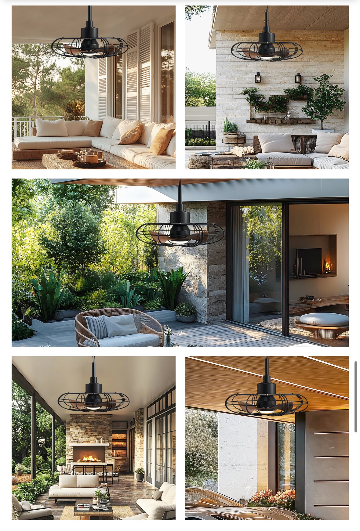 Outdoor Fan with light & remote