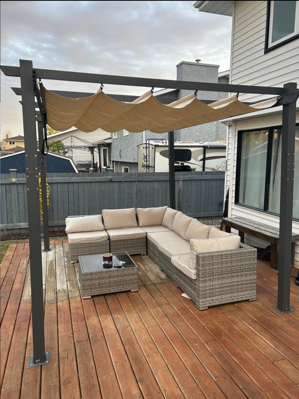 10*12 Retractable Shade Pergola