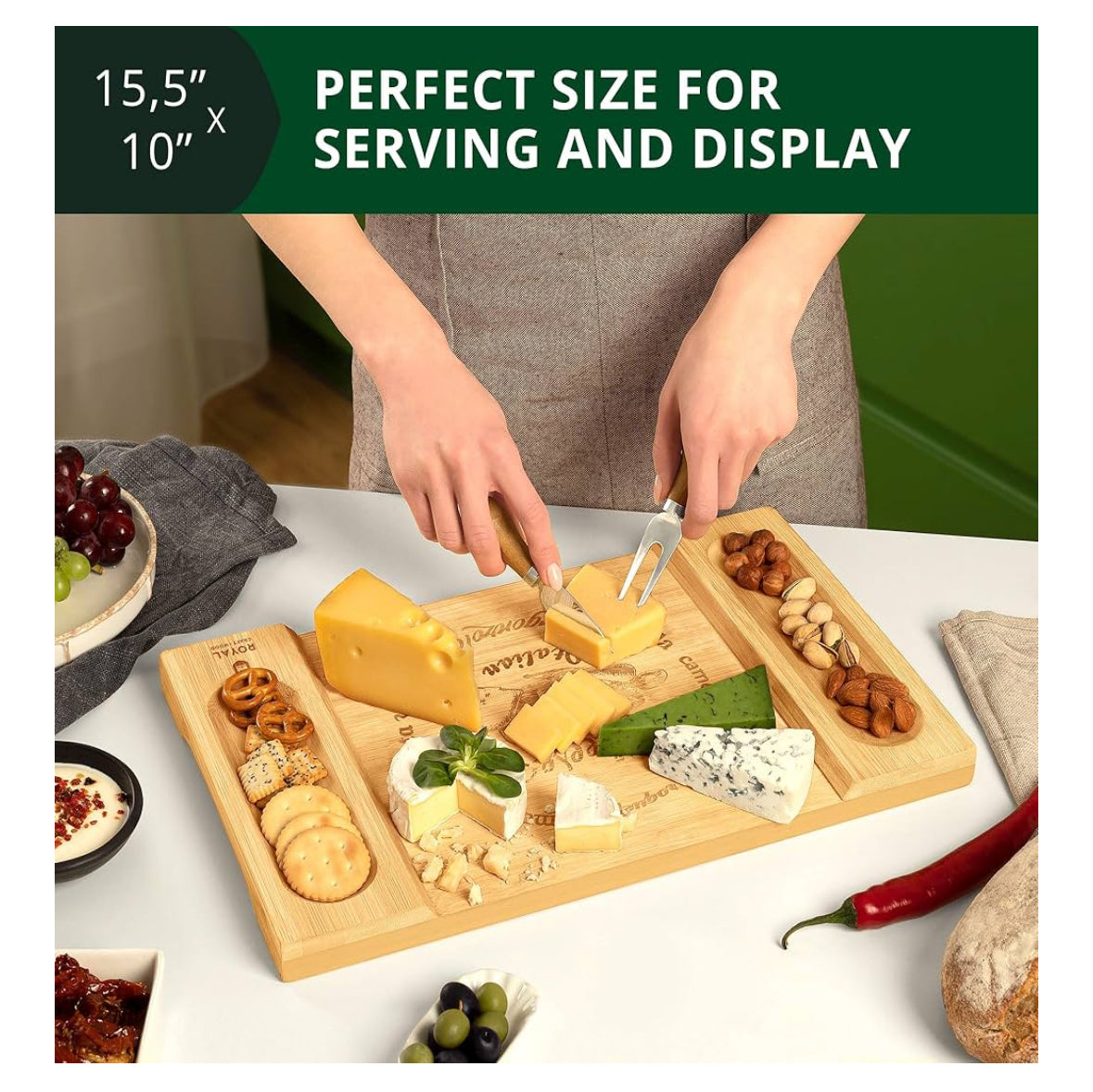 Bamboo Charcuterie Board 18*12