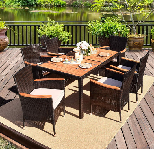 7 Piece Outdoor Patio Dining Set