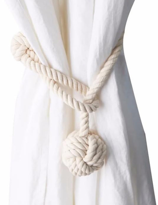 Cotton Knot Curtain Tie Backs