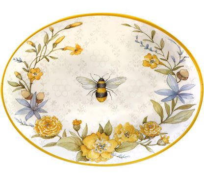 Melamine Bee Sweet Oval Platter
