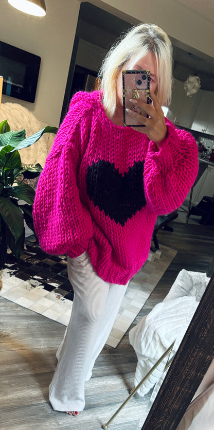 Boyfriend Sweater Love Heart