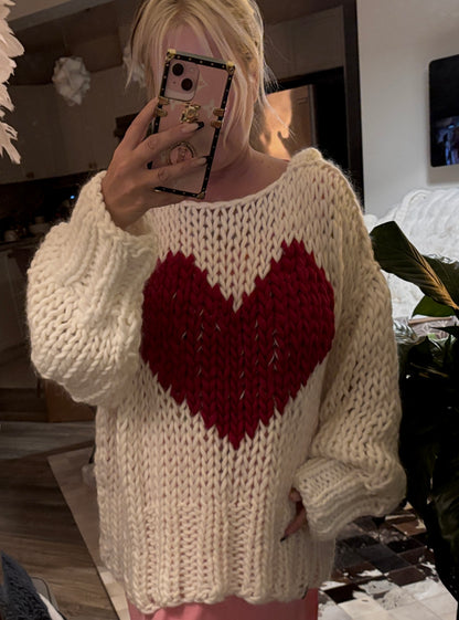 Boyfriend Love Heart Sweater