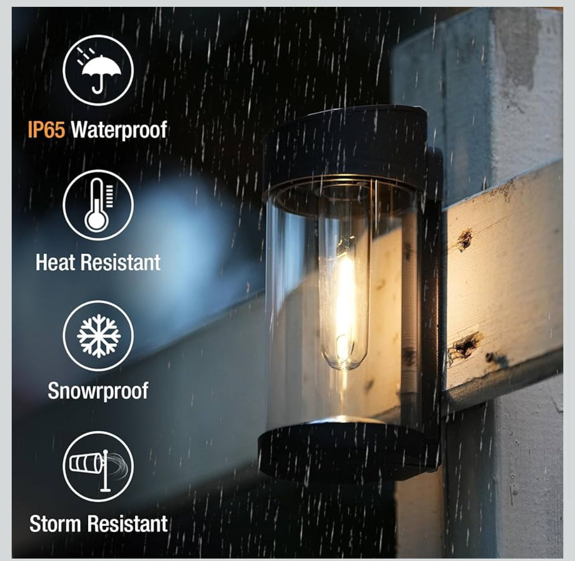 4 Pack Solar wall/deck sconces glass