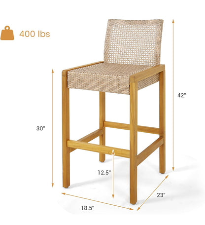 Indoor/Outdoor Bar Stools Set of 2