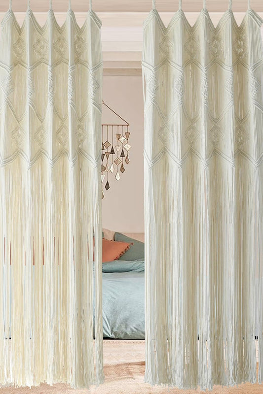 Macrame Patio Curtain Panels