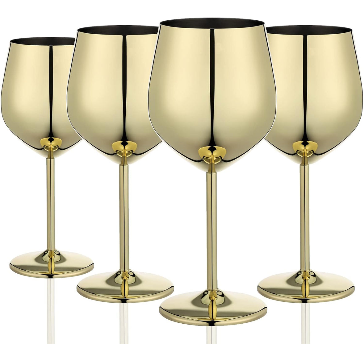 18oz Stainless Gold Wine Glass Set of 4