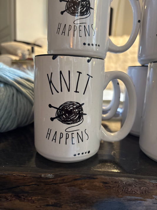Knit Happens - Mug: Cream / Rustic