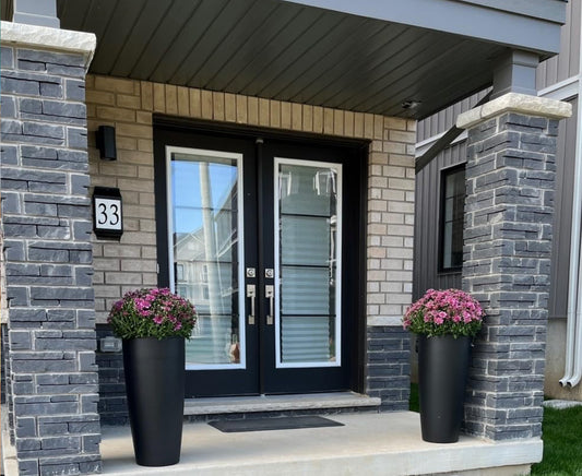 Round Tall Patio Planter Set of 2