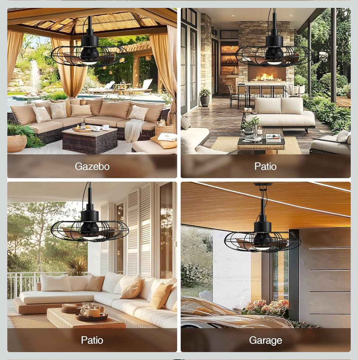 Outdoor Fan with light & remote
