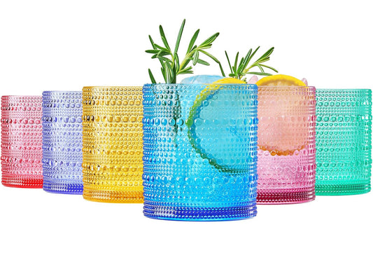 10oz Outdoor Unbreakable Hobnail Lowball Glasses