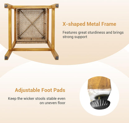 Indoor/Outdoor Bar Stools Set of 2