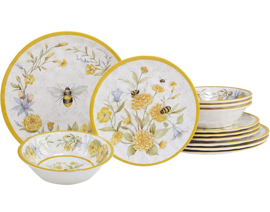 Melamine Dinner Set Bee Sweet 12pcs