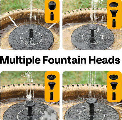 Deck mounted Solar Fountain Birdbath