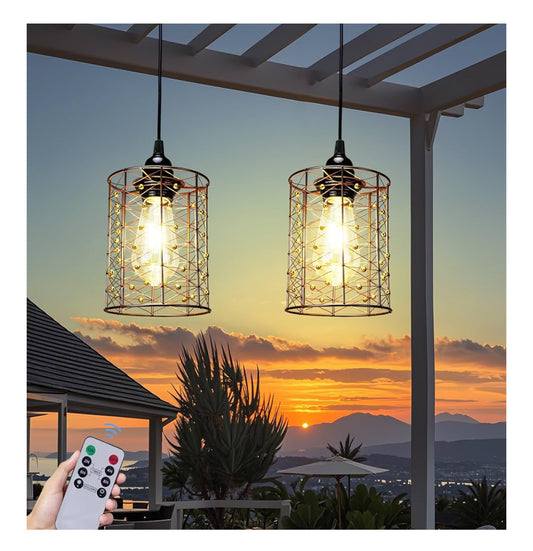 Battery Operated Outdoor Pendant Set of 2