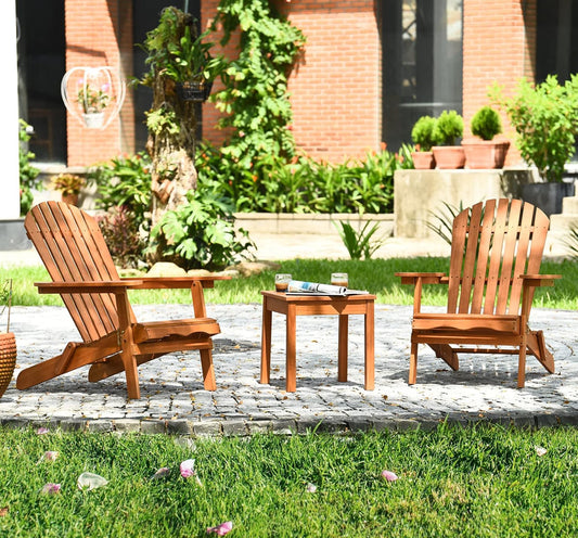 3 Piece Adirondack Chair Set