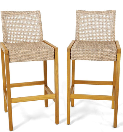 Indoor/Outdoor Bar Stools Set of 2
