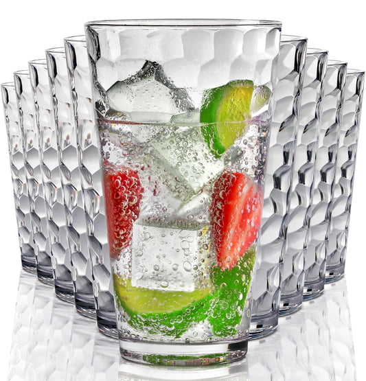 22oz Outdoor Hammered High Tumbler Set of 10